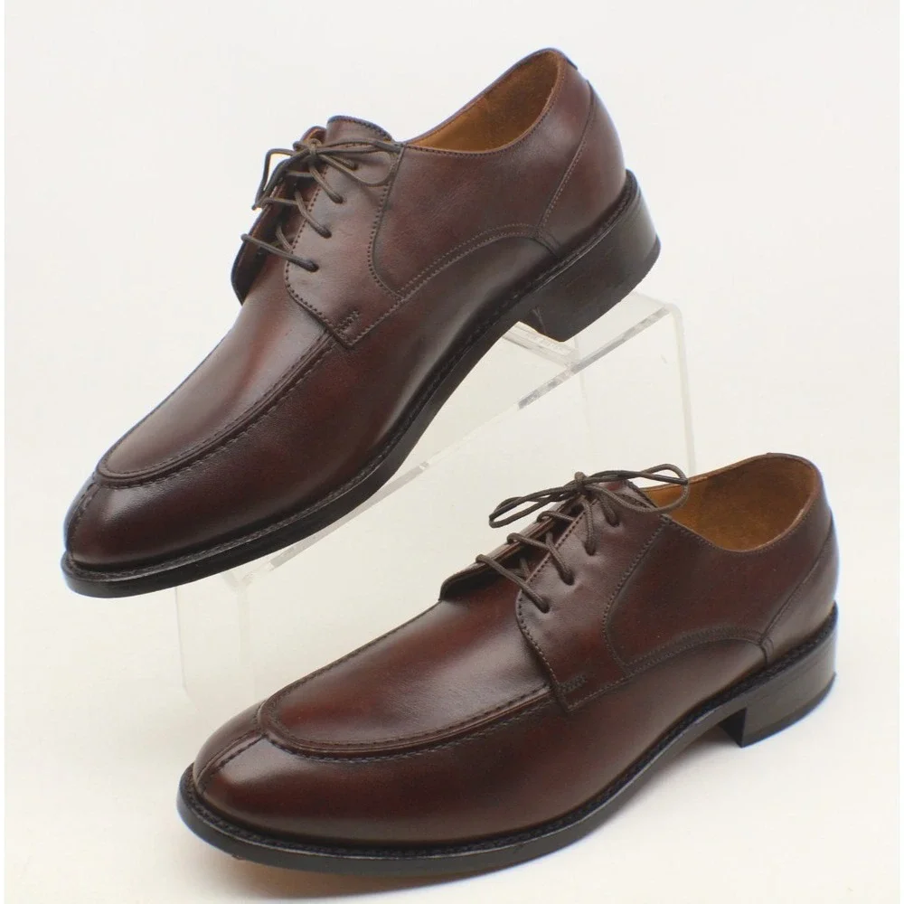 Florsheim Imperial Men's 10.5 D Burgundy Leather Split Toe Oxford Shoes 18273-02